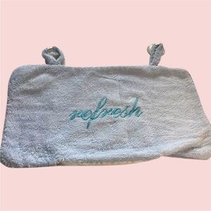 VTG Small Travel Pillowcase Zipper 8.5x14 Terrycloth Embroidered